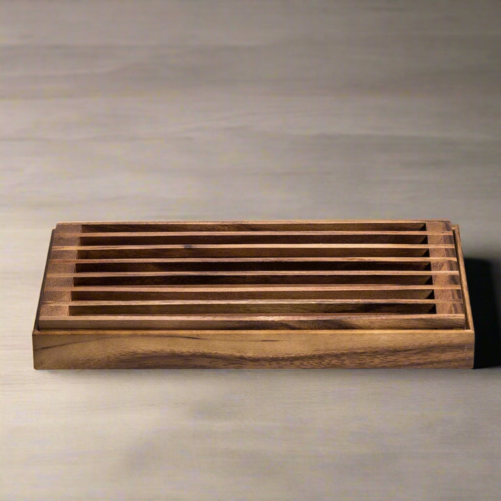 natural wood bread rack