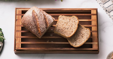 natural wood bread rack